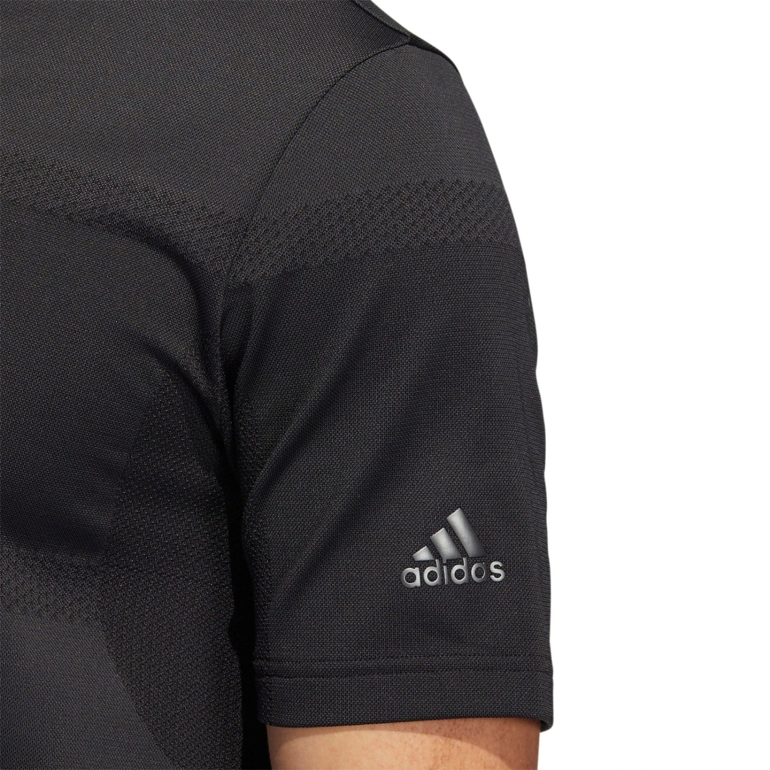 Adidas Statement Seamless Primeknit Golf Polo Shirt H61758 4 Adidas Statement Seamless Primeknit Golf Polo Shirt H61758 - Image 2