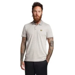 Lyle & Scott Microstripe Golf Polo Shirt SP1464GC