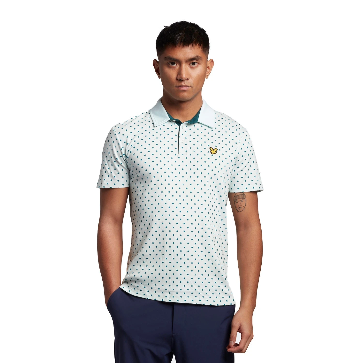 Lyle & Scott Lyle Polka Dot Golf Polo Shirt SP1665G 3 Lyle & Scott Lyle Polka Dot Golf Polo Shirt SP1665G